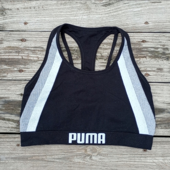Puma Other - Puma Size Large Black Gray & White Sports Bra